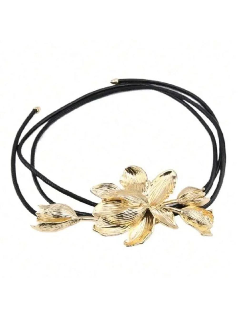 Gold Floral belt Q341